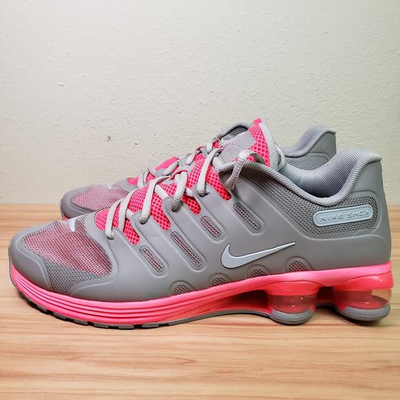Nike Men\'s Size 13 Shox Air Lunar Hyperfuse Athletic Trainers Gray Pink Sneakers